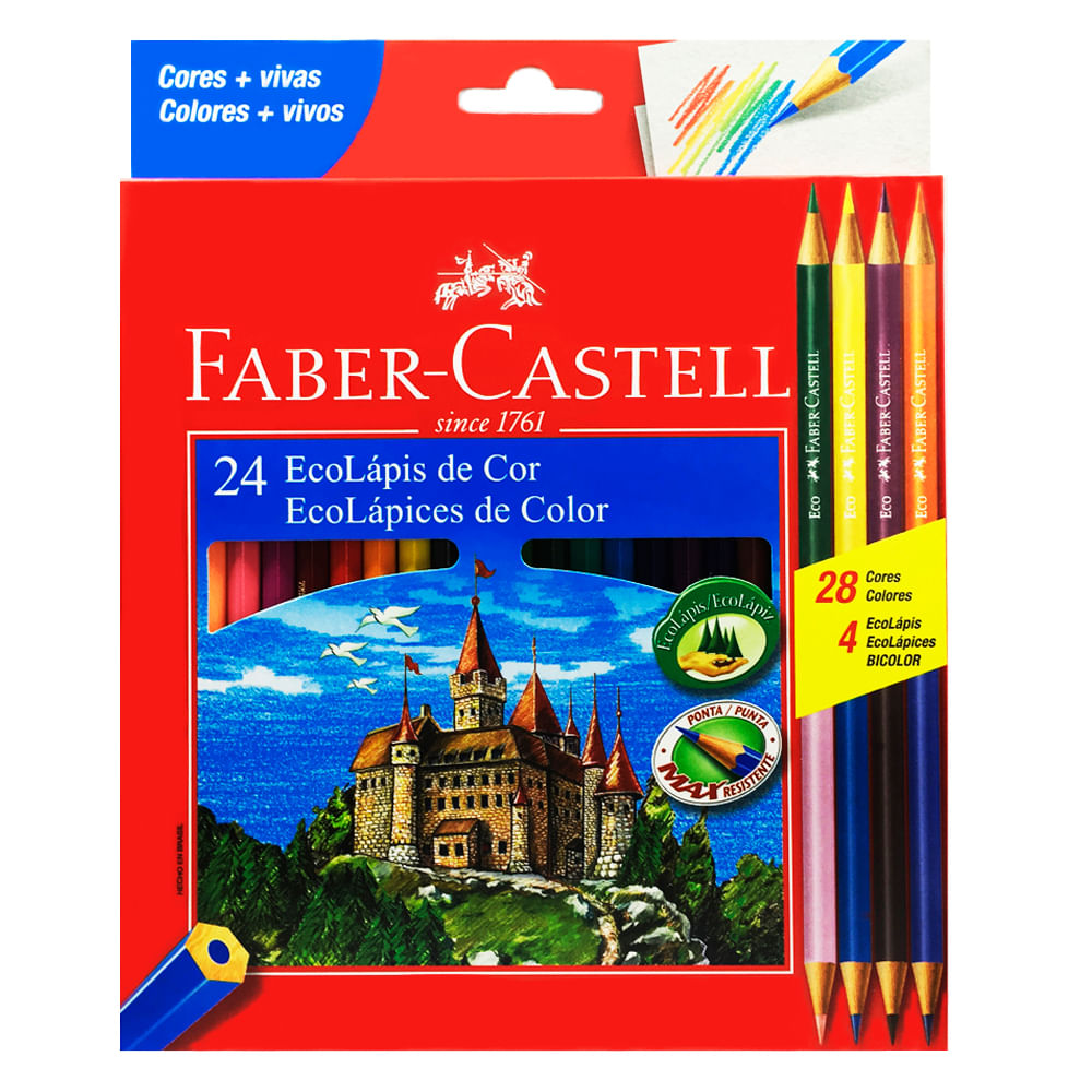 Lapis-De-Cor-24-Cores-Bicoleres---120124-4B---Faber-Castell---1731775 Lapis-De-Cor-24-Cores-Bicoleres---120124-4B---Faber-Castell---1731775