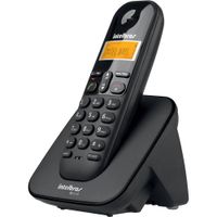 Telefone-sem-Fio-Dect-6.0--Identificador-de-Chamada-com-Display-luminoso---TS3110---Preto---Intelbra