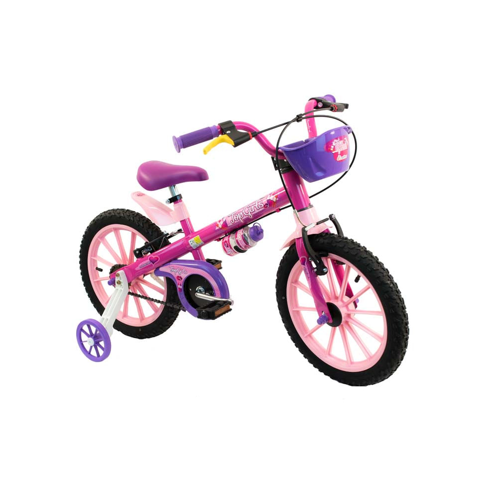 Bicicleta-Infantil-Top-Girls-Aro-16---Nathor Bicicleta-Infantil-Top-Girls-Aro-16---Nathor