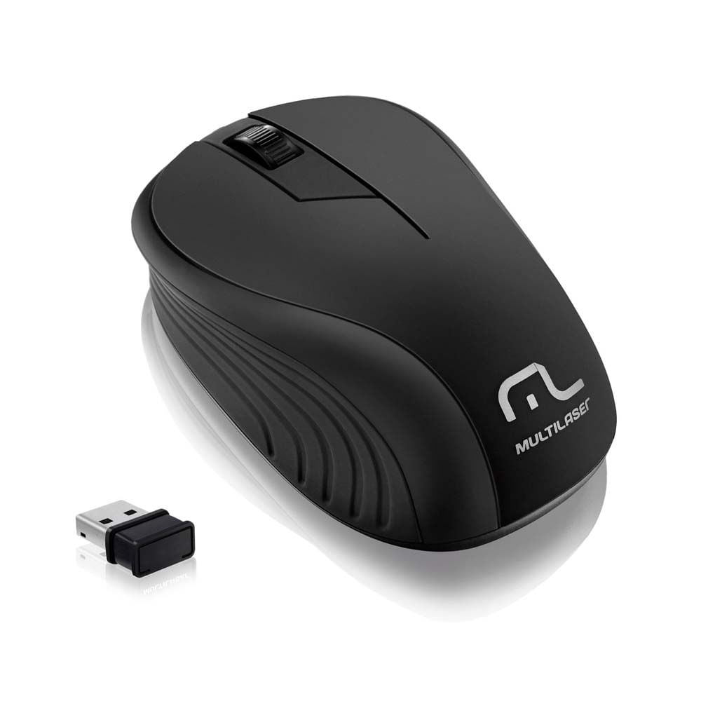 Mouse-Multilaser-Sem-Fio-2.4ghz-1200dpi---MO212---Preto Mouse-Multilaser-Sem-Fio-2.4ghz-1200dpi---MO212---Preto