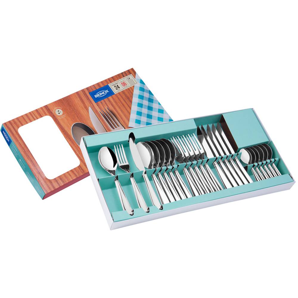Faqueiro-24-Pecas-Inox-Lyon-5101-102---Brinox Faqueiro-24-Pecas-Inox-Lyon-5101-102---Brinox