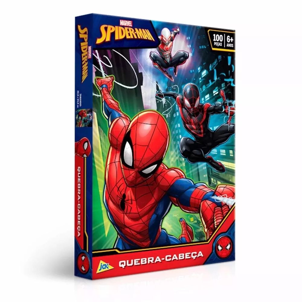Quebra-Cabeca-100-Pecas-Spider-Man-2395---Toyster Quebra-Cabeca-100-Pecas-Spider-Man-2395---Toyster