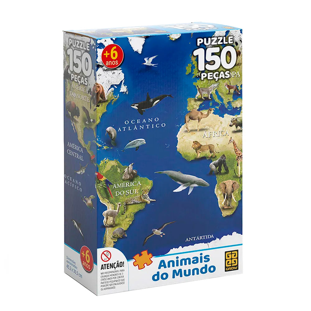 Nivalmix_quebra_cabeca_animais_mundo_150pc_03108_1 Nivalmix_quebra_cabeca_animais_mundo_150pc_03108_1