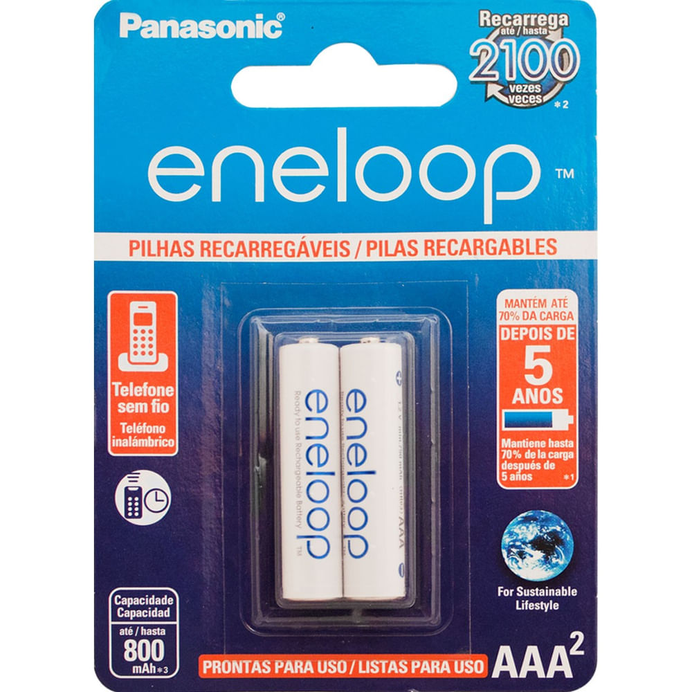 Nivalmix_Pilha_Recarregavel_com_2_AAA_800mAh_Panasonic_2290151 Nivalmix_Pilha_Recarregavel_com_2_AAA_800mAh_Panasonic_2290151