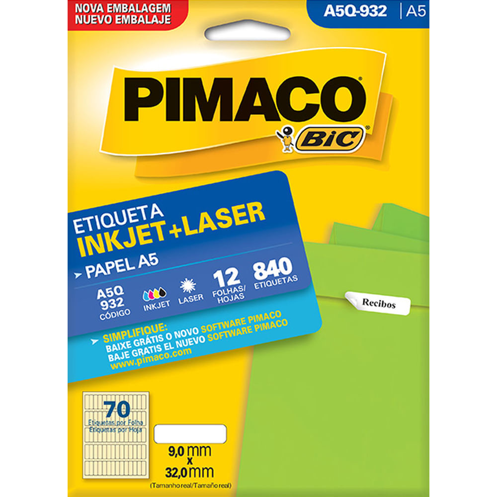 Nivalmix-Etiqueta-A5-Inkjet-Laser-A5Q932-Pimaco-533286 Nivalmix-Etiqueta-A5-Inkjet-Laser-A5Q932-Pimaco-533286