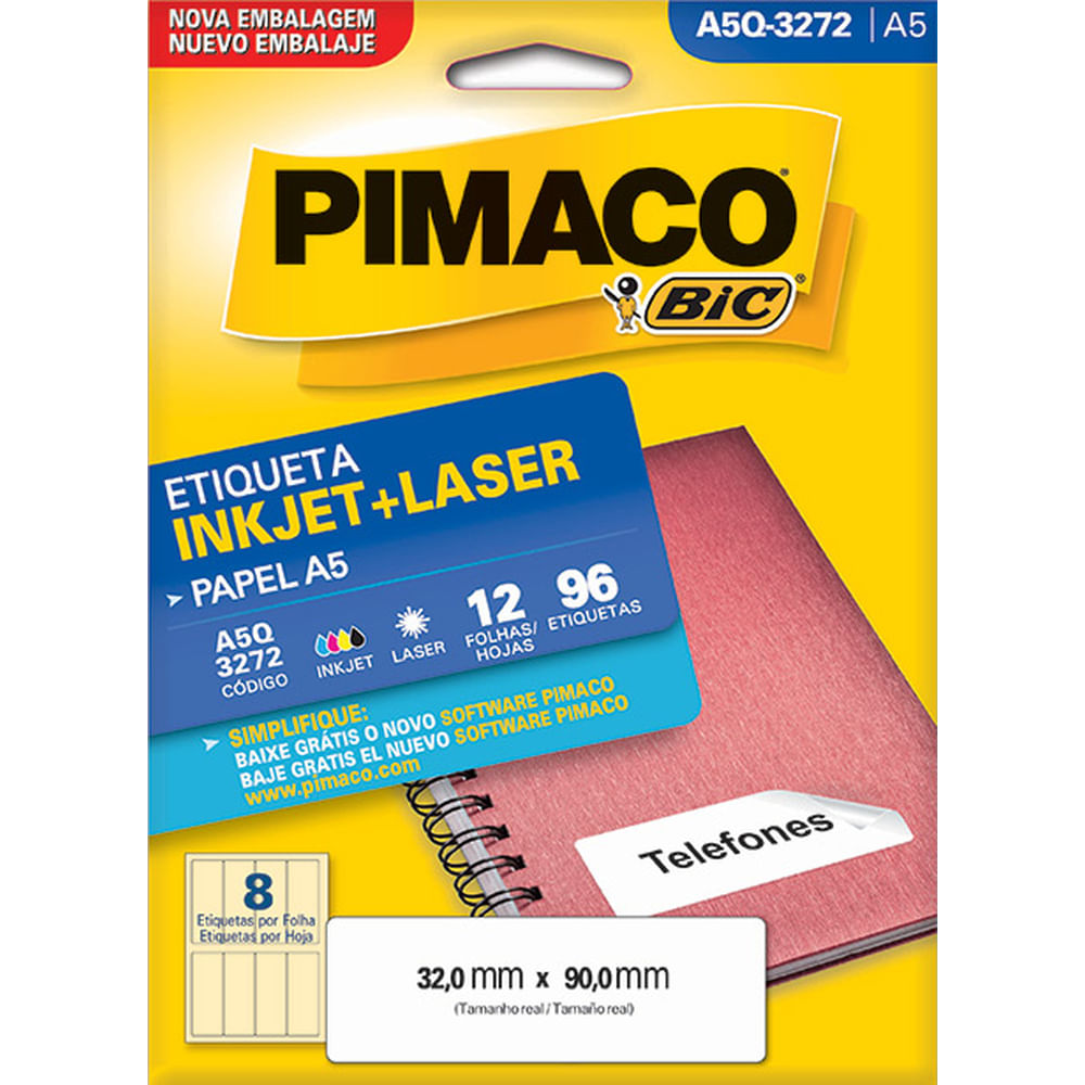 Nivalmix-Etiqueta-A5-Inkjet-Laser-A5Q3272-Pimaco-533260 Nivalmix-Etiqueta-A5-Inkjet-Laser-A5Q3272-Pimaco-533260