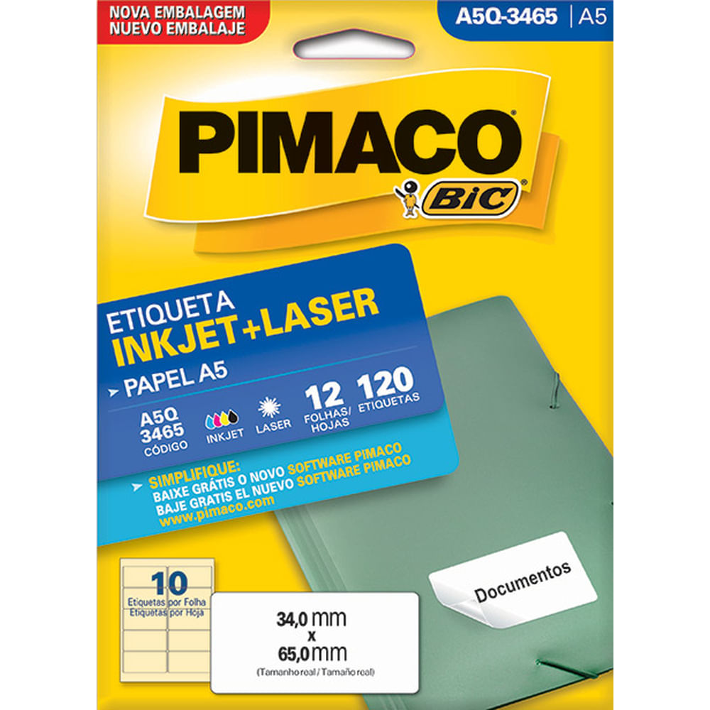Nivalmix-Etiqueta-A5-Inkjet-Laser-A5Q3465-Pimaco-577850 Nivalmix-Etiqueta-A5-Inkjet-Laser-A5Q3465-Pimaco-577850