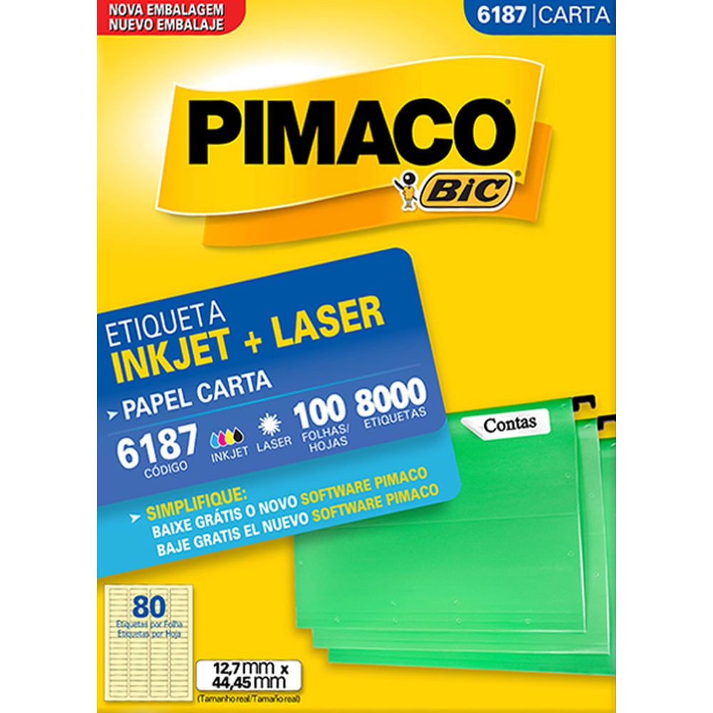 Nivalmix-Etiqueta-Carta-Inkjet-Laser-6187-Pimaco-112004 Nivalmix-Etiqueta-Carta-Inkjet-Laser-6187-Pimaco-112004