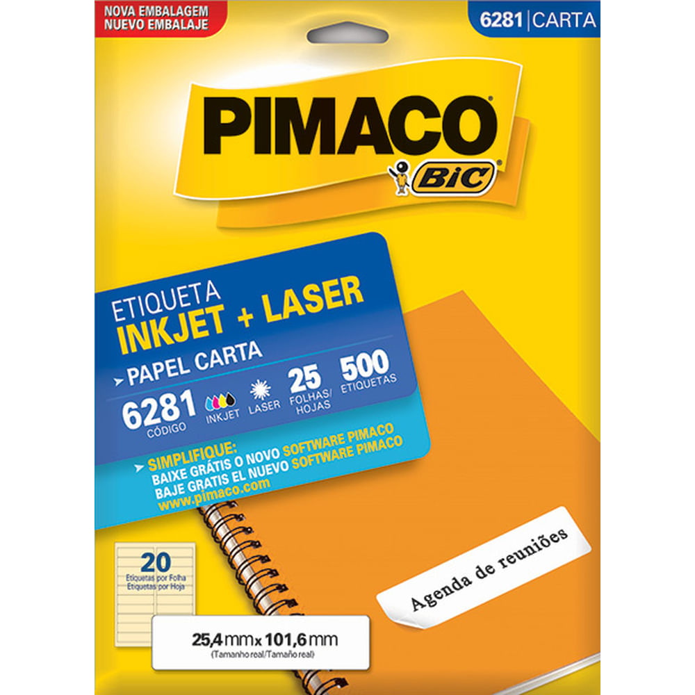 Nivalmix-Etiqueta-Carta-Inkjet-Laser-6281-Pimaco-113525 Nivalmix-Etiqueta-Carta-Inkjet-Laser-6281-Pimaco-113525