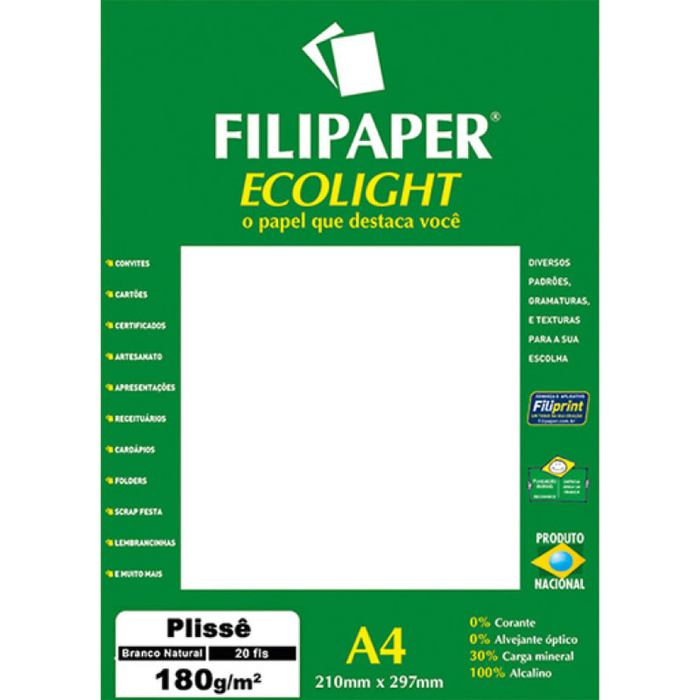 Nivalmix-Papel-Ecolight-Plisse-A4-180g-Branco-Natural-com-20-Folhas-2082-Filiperson-435045 Nivalmix-Papel-Ecolight-Plisse-A4-180g-Branco-Natural-com-20-Folhas-2082-Filiperson-435045