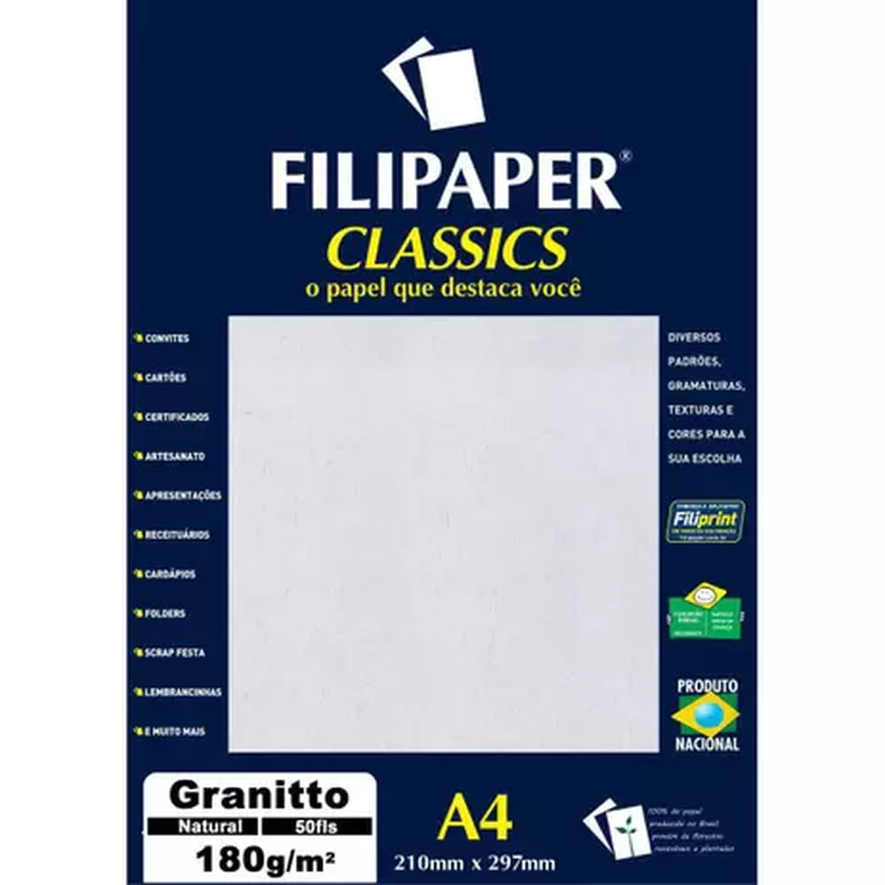 Nivalmix-Papel-Granitto-A4-180g-Natural-com-50-Folhas-Filiperson-540527 Nivalmix-Papel-Granitto-A4-180g-Natural-com-50-Folhas-Filiperson-540527