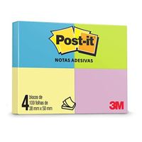 Nivalmix-Bloco-Post-it-Neon-Cores-100-Folhas-653-3M-468585 Nivalmix-Bloco-Post-it-Neon-Cores-100-Folhas-653-3M-468585