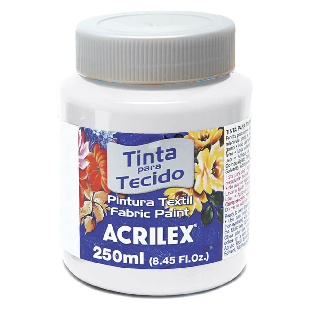 Nivalmix-Tinta-Tecido-Fosca-250ml-519-Branca-Acrilex-164758 Nivalmix-Tinta-Tecido-Fosca-250ml-519-Branca-Acrilex-164758