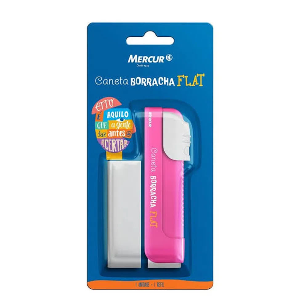 Nivalmix-Caneta-Borracha-Flat-Rosa-Refil-Mercur-1977852 Nivalmix-Caneta-Borracha-Flat-Rosa-Refil-Mercur-1977852