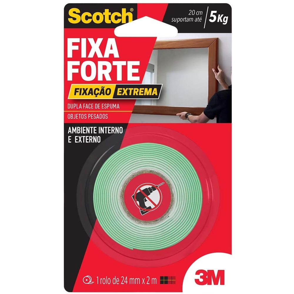 Nivalmix-Fita-Dupla-Face-Scotch-Fixa-Forte-Extrema-24mmX2m-3M-2005672 Nivalmix-Fita-Dupla-Face-Scotch-Fixa-Forte-Extrema-24mmX2m-3M-2005672