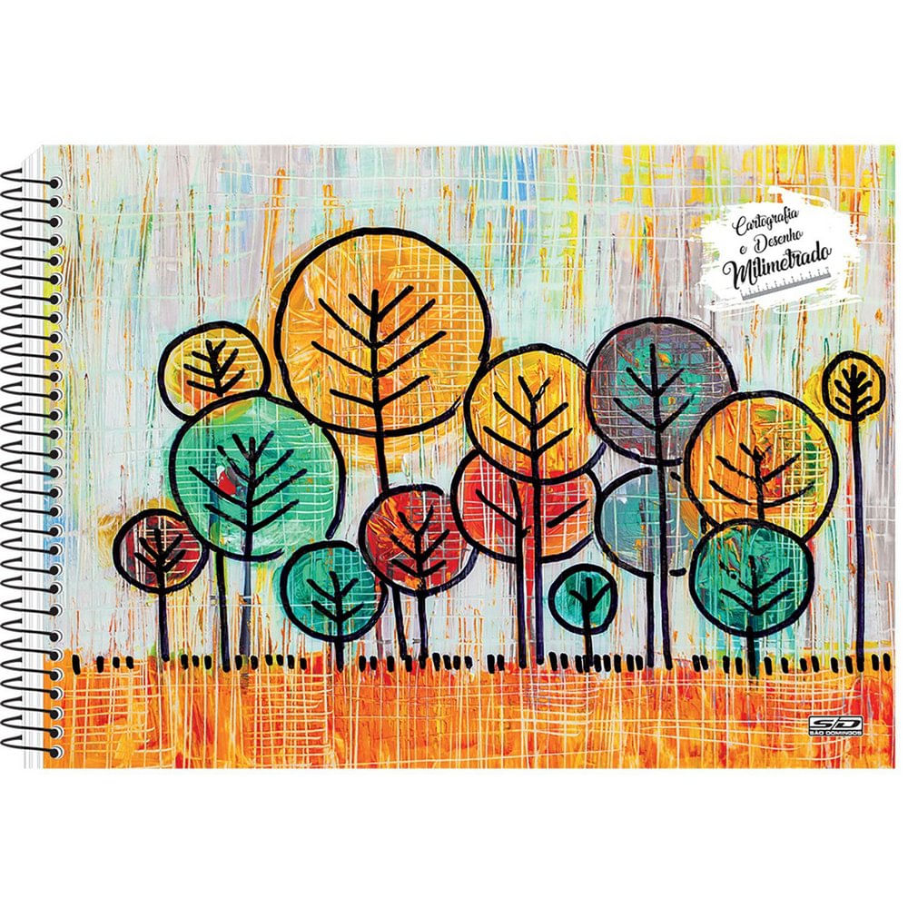 Caderno de Cartografia Capa Dura Milimetrado 96 Folhas - São Domingos Caderno de Cartografia Capa Dura Milimetrado 96 Folhas - São Domingos