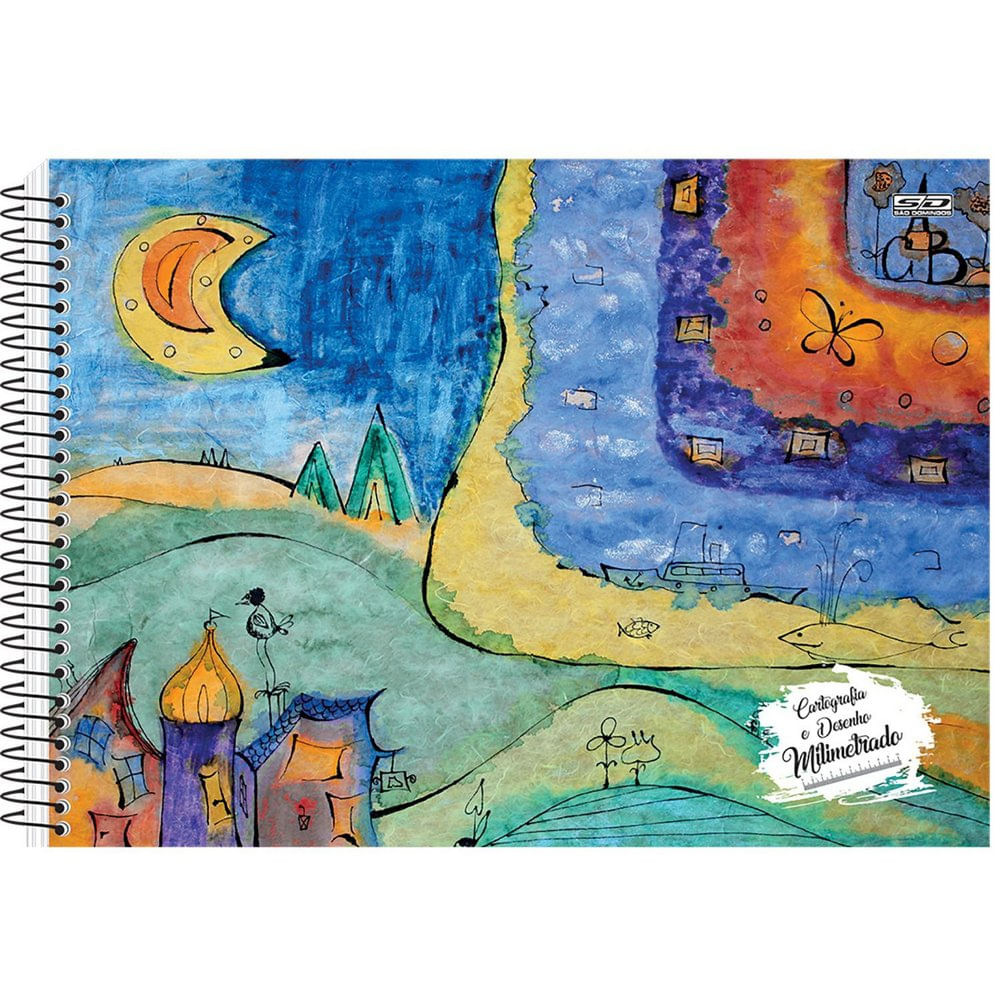 Caderno de Cartografia Capa Dura Milimetrado 96 Folhas - São Domingos Caderno de Cartografia Capa Dura Milimetrado 96 Folhas - São Domingos