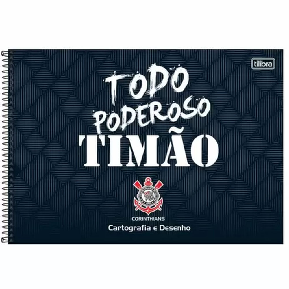 Caderno de Cartografia Capa Dura Corinthians 80 Folhas - Tilibra Caderno de Cartografia Capa Dura Corinthians 80 Folhas - Tilibra