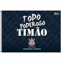Caderno de Cartografia Capa Dura Corinthians 80 Folhas - Tilibra