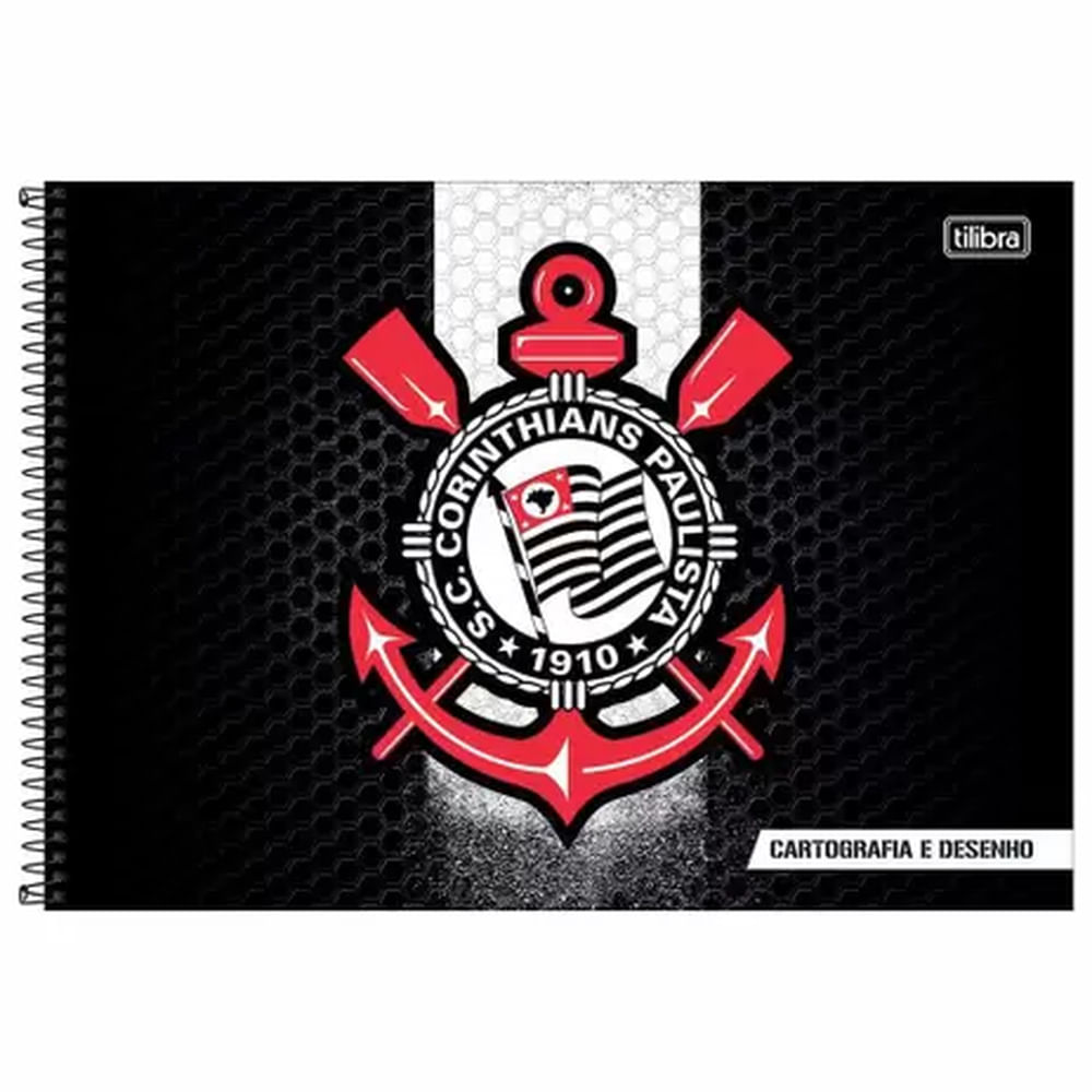 Caderno de Cartografia Capa Dura Corinthians 80 Folhas - Tilibra Caderno de Cartografia Capa Dura Corinthians 80 Folhas - Tilibra