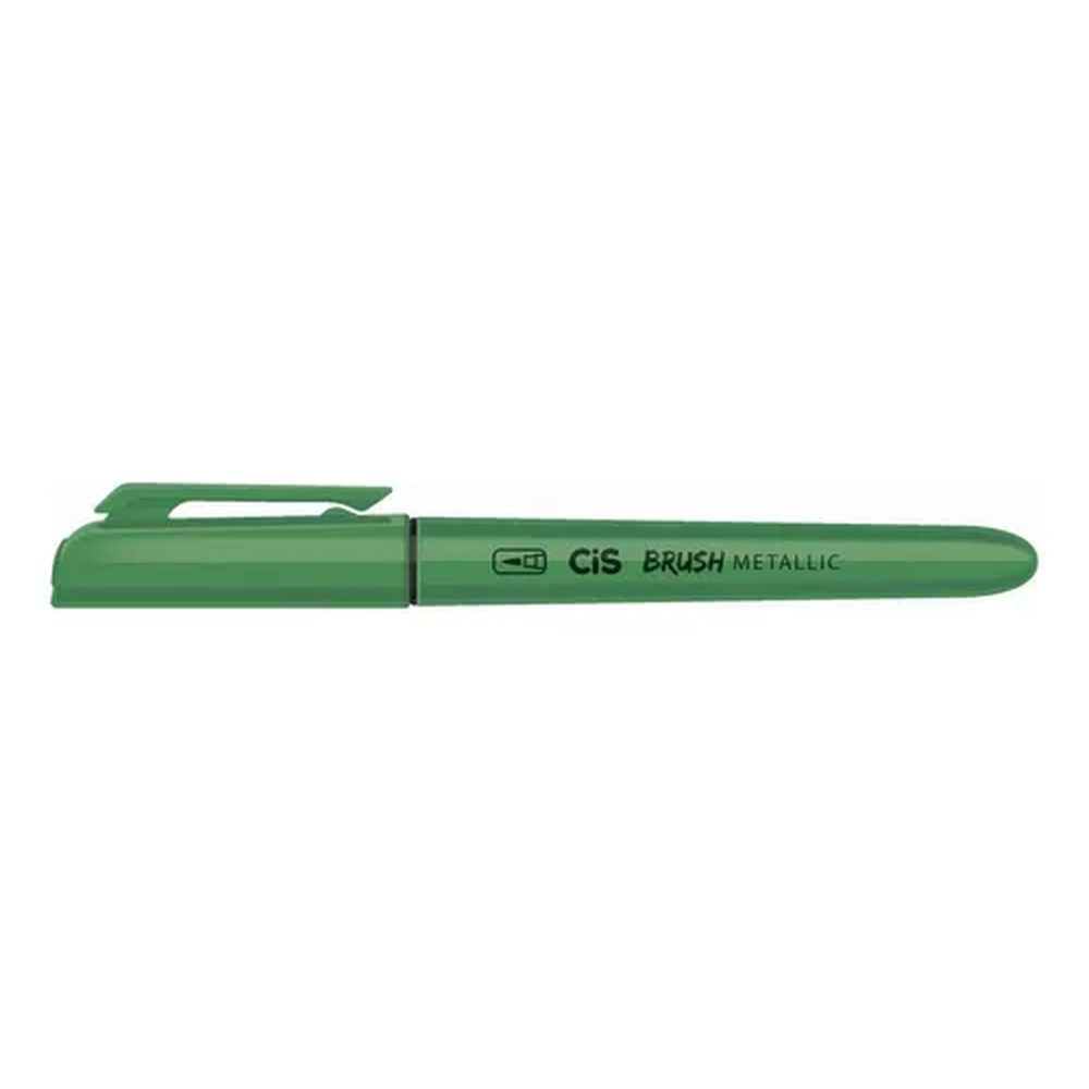 Caneta Marcador Brush Metallic Verde - Cis Caneta Marcador Brush Metallic Verde - Cis