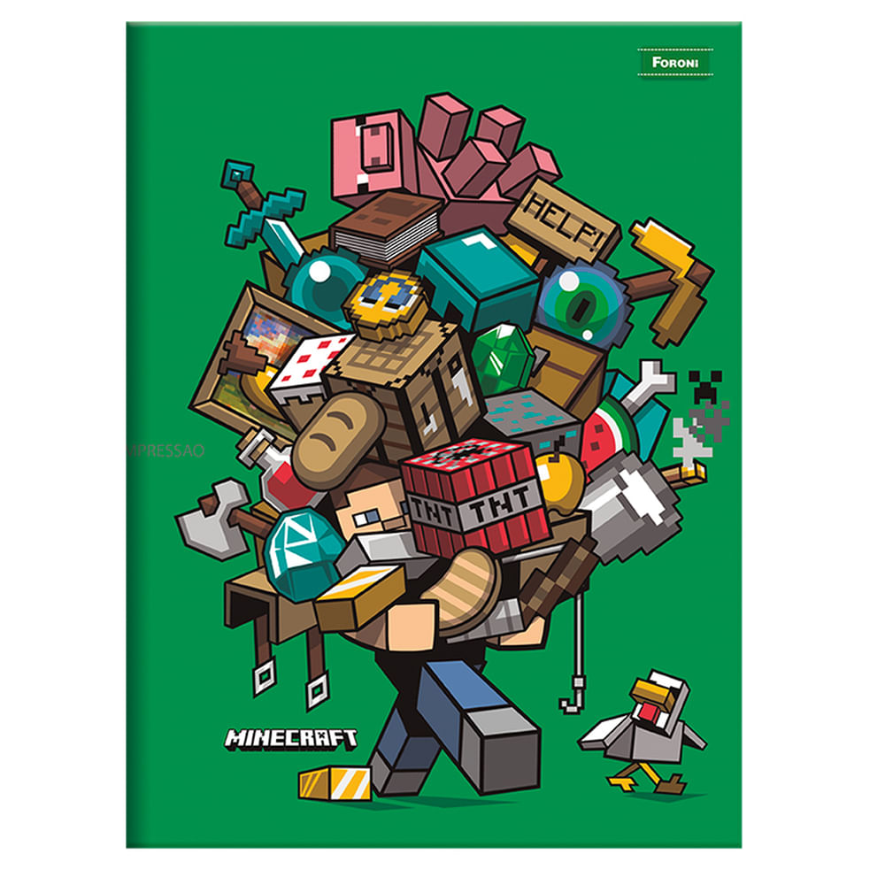 Caderno de Desenho Minecraft