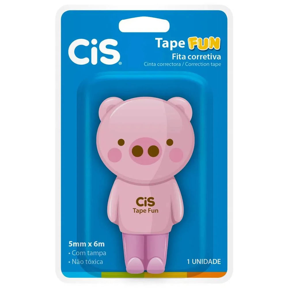 Nivalmix-Fita-Corretiva-Tape-Fun-Porquinho-Cis-1549229-002 Nivalmix-Fita-Corretiva-Tape-Fun-Porquinho-Cis-1549229-002