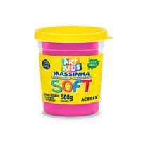 massinha-de-modelar-soft-500g-rosa-acrilex massinha-de-modelar-soft-500g-rosa-acrilex