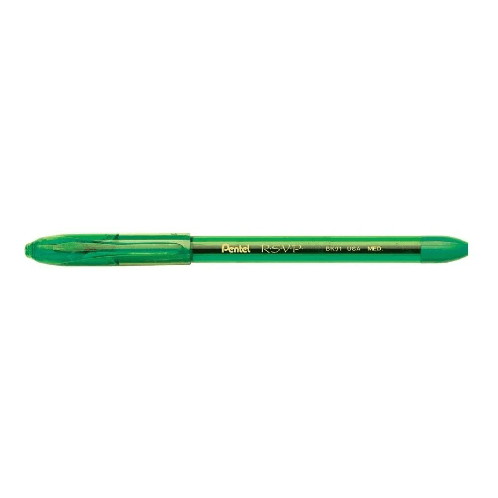 caneta-esferografica-rsvp-bk91-verde-pentel caneta-esferografica-rsvp-bk91-verde-pentel