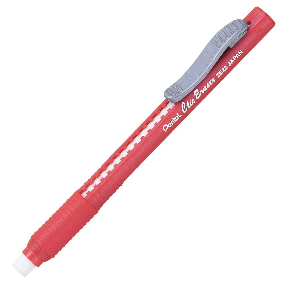 caneta-borracha-clic-eraser-ze22-vermelho-pentel caneta-borracha-clic-eraser-ze22-vermelho-pentel
