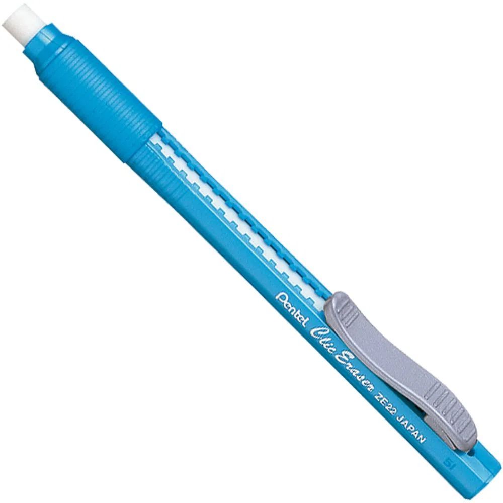 caneta-borracha-clic-eraser-ze22-azul-pentel caneta-borracha-clic-eraser-ze22-azul-pentel