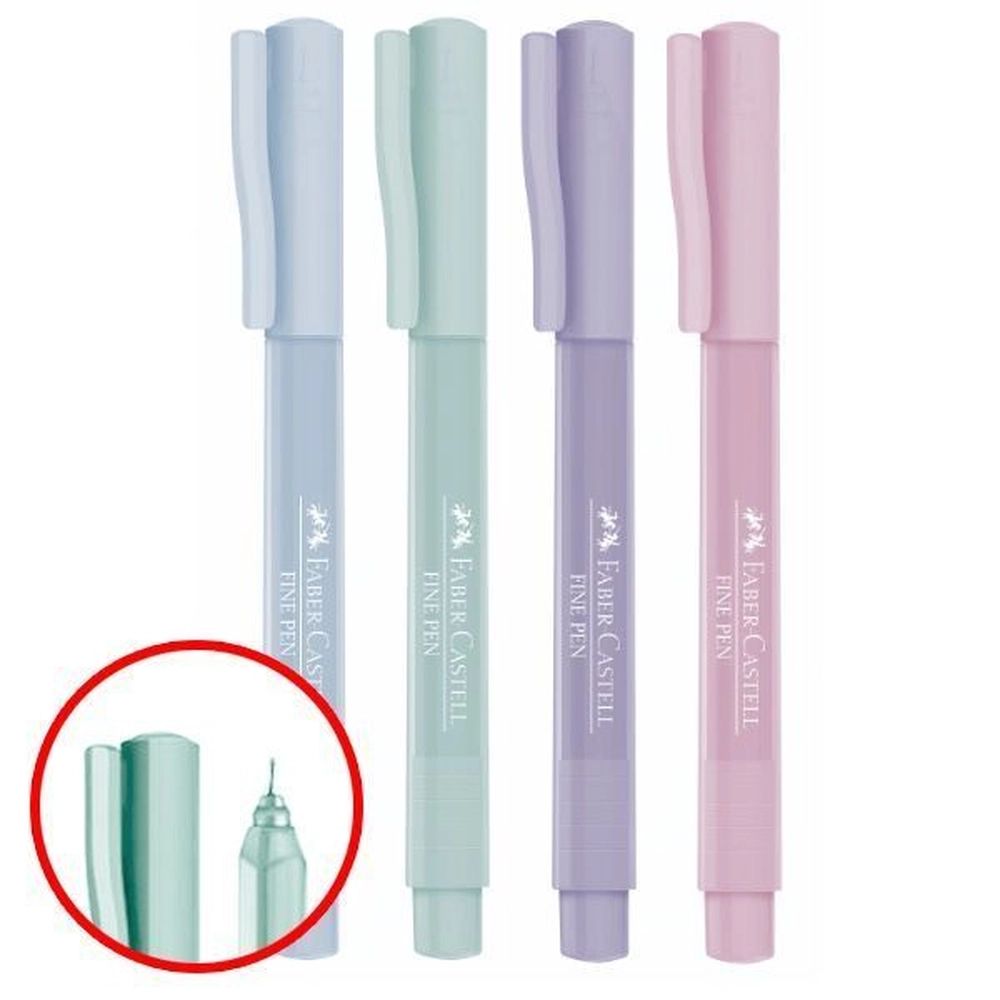 caneta-fine-pen-tons-pasteis-04mm-faber-castell caneta-fine-pen-tons-pasteis-04mm-faber-castell