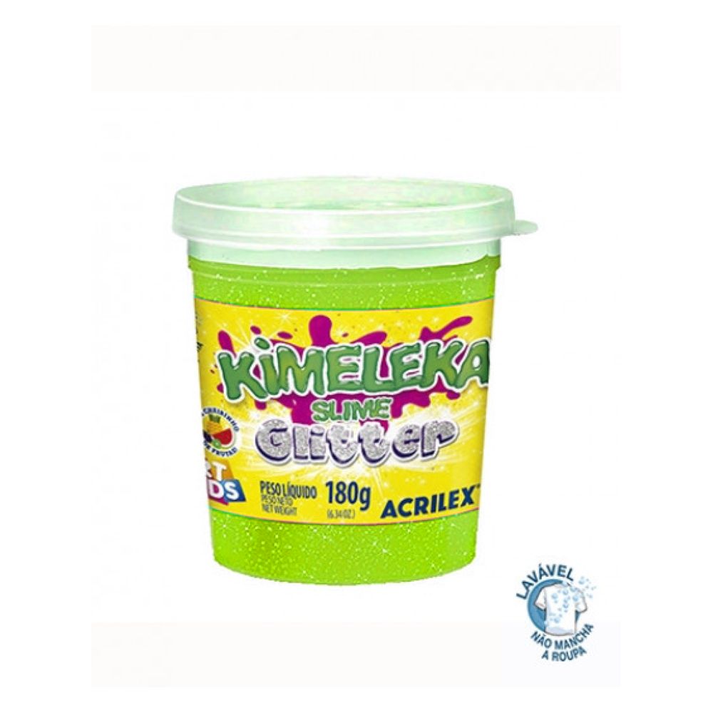 kimeleka-slime-glitter-180g-amarelo-acrilex kimeleka-slime-glitter-180g-amarelo-acrilex