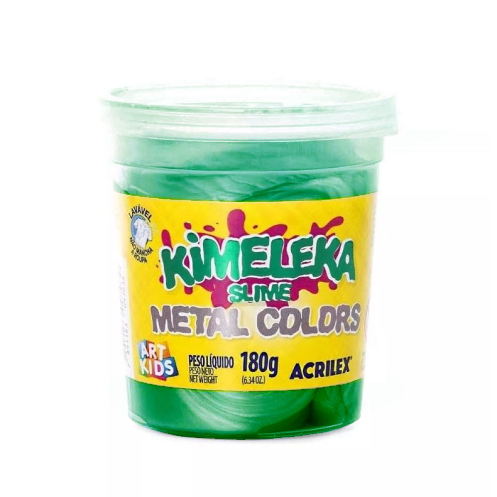 kimeleka-slime-metal-colors-180g-verde-acrilex kimeleka-slime-metal-colors-180g-verde-acrilex