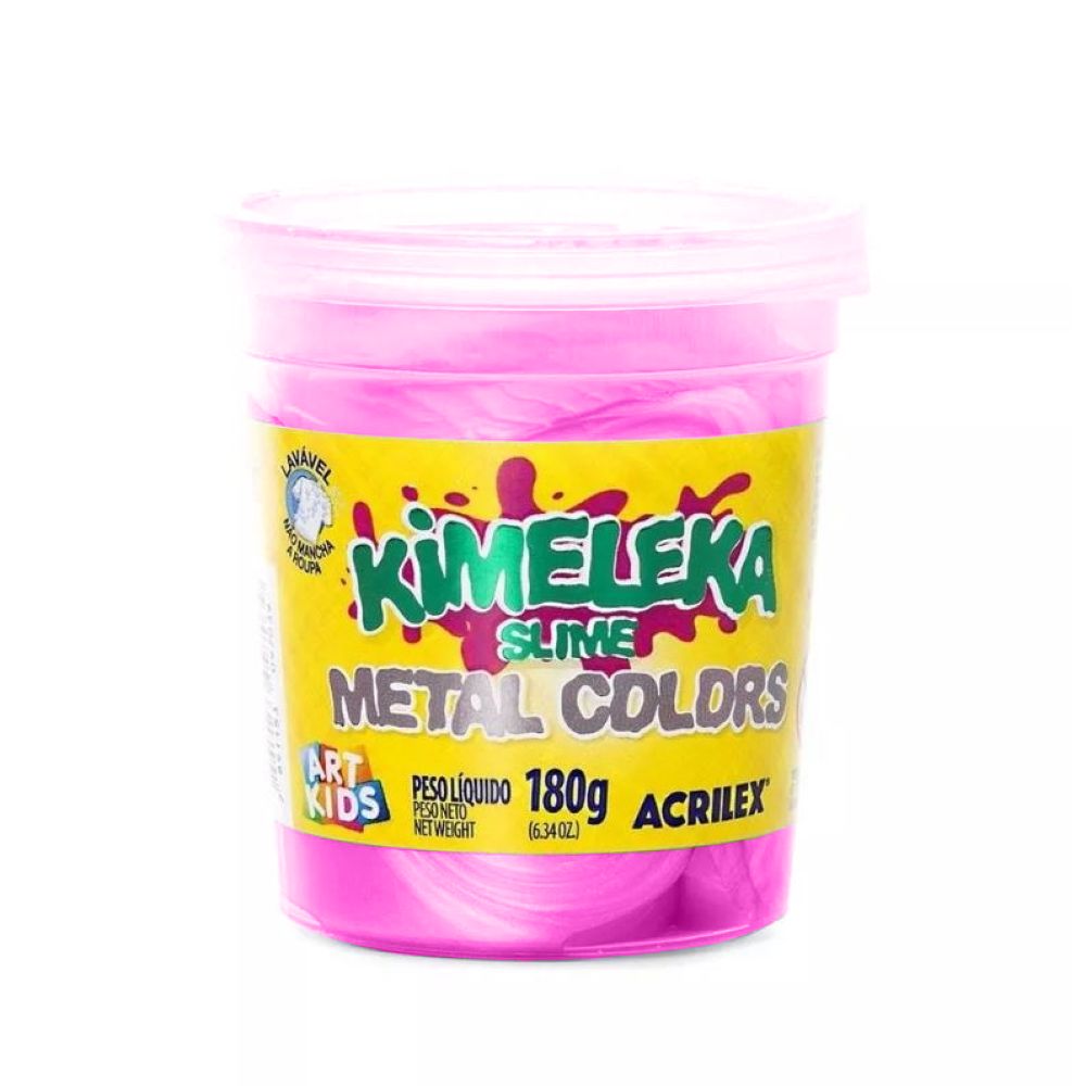 kimeleka-slime-metal-colors-180g-rosa-acrilex kimeleka-slime-metal-colors-180g-rosa-acrilex