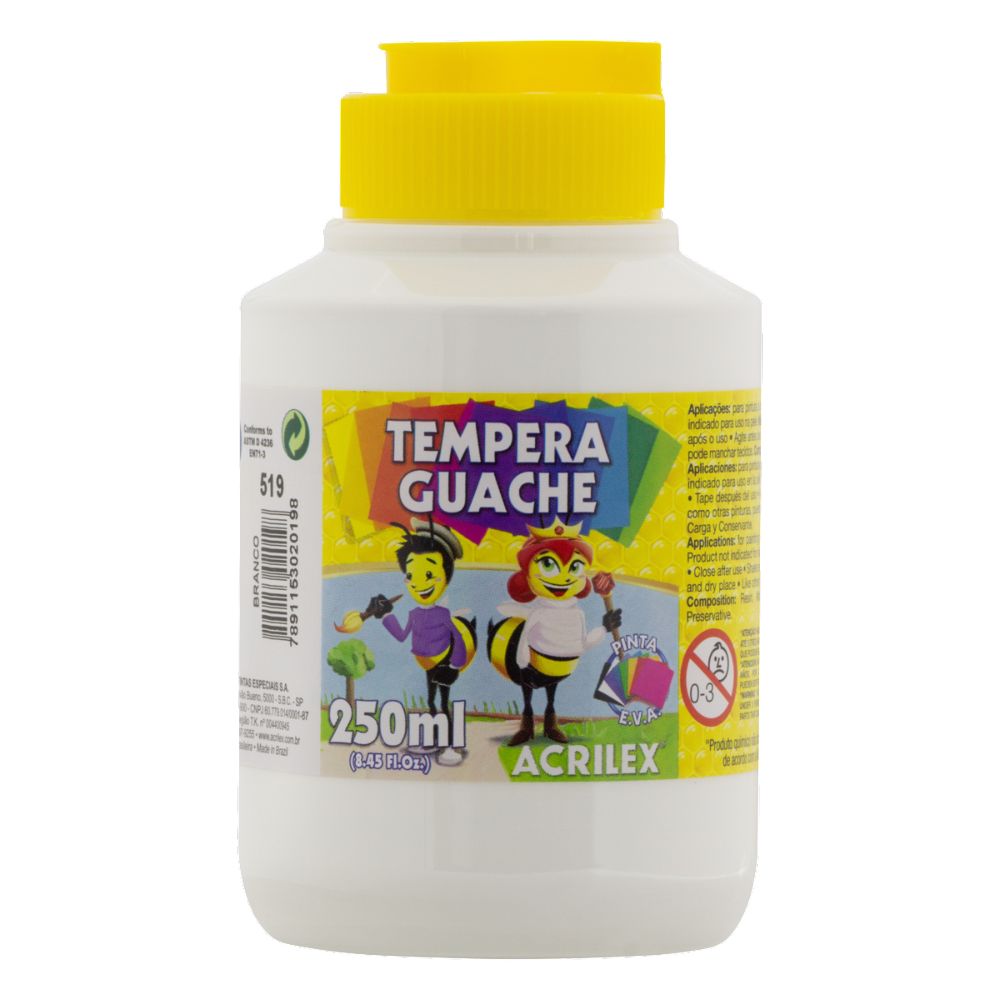 tempera-guache-250ml-519-branco-acrilex tempera-guache-250ml-519-branco-acrilex