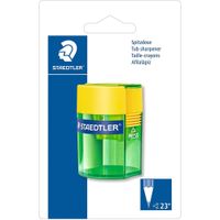 apontador-c-deposito-duplo-amarelo-com-verde-staedtler apontador-c-deposito-duplo-amarelo-com-verde-staedtler