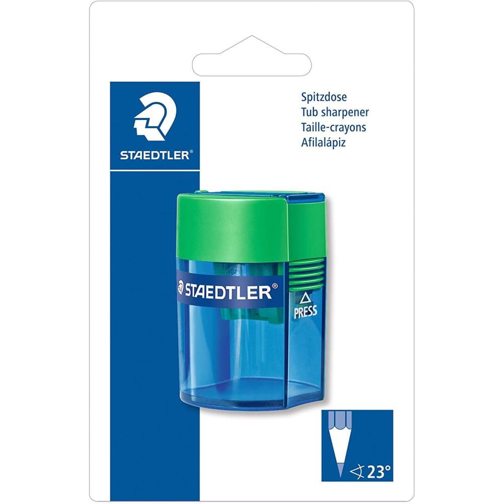 apontador-c-deposito-duplo-azul-e-verde-staedtler apontador-c-deposito-duplo-azul-e-verde-staedtler