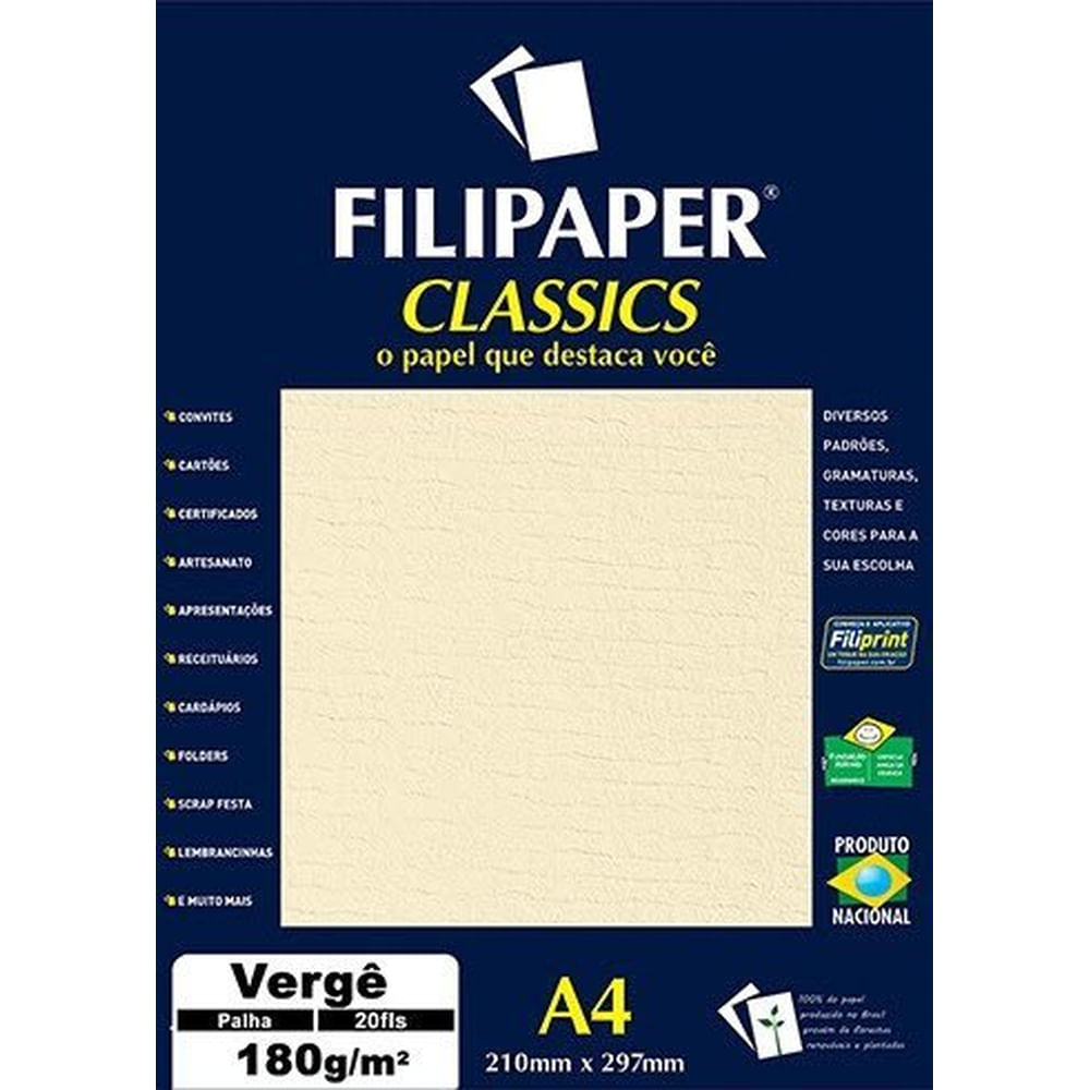 Nivalmix-Papel-Verge-Classics-180g-A4-Palha-20-Folhas-Filiperson-435058. Nivalmix-Papel-Verge-Classics-180g-A4-Palha-20-Folhas-Filiperson-435058.