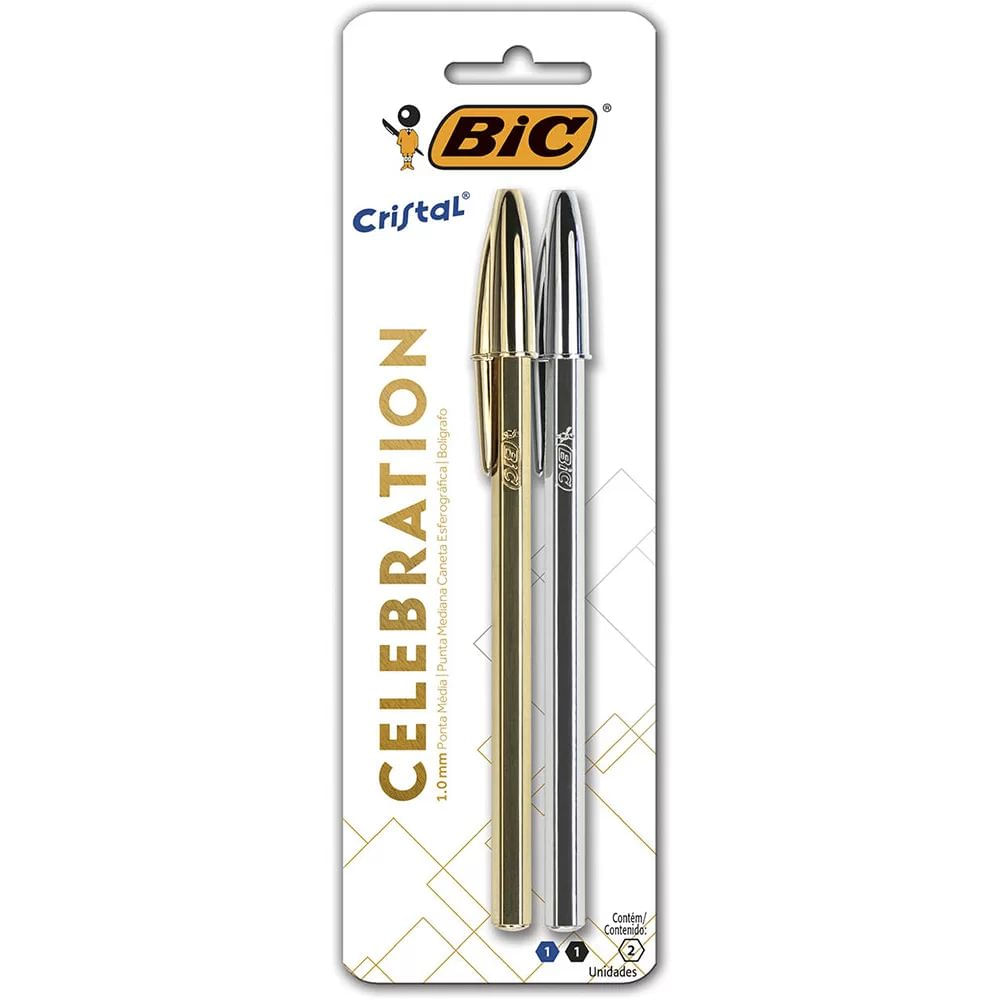 Nivalmix-Caneta-Esferografica-1.0mm-Cristal-Celebration-C2-Unidades-Bic-2067643 Nivalmix-Caneta-Esferografica-1.0mm-Cristal-Celebration-C2-Unidades-Bic-2067643