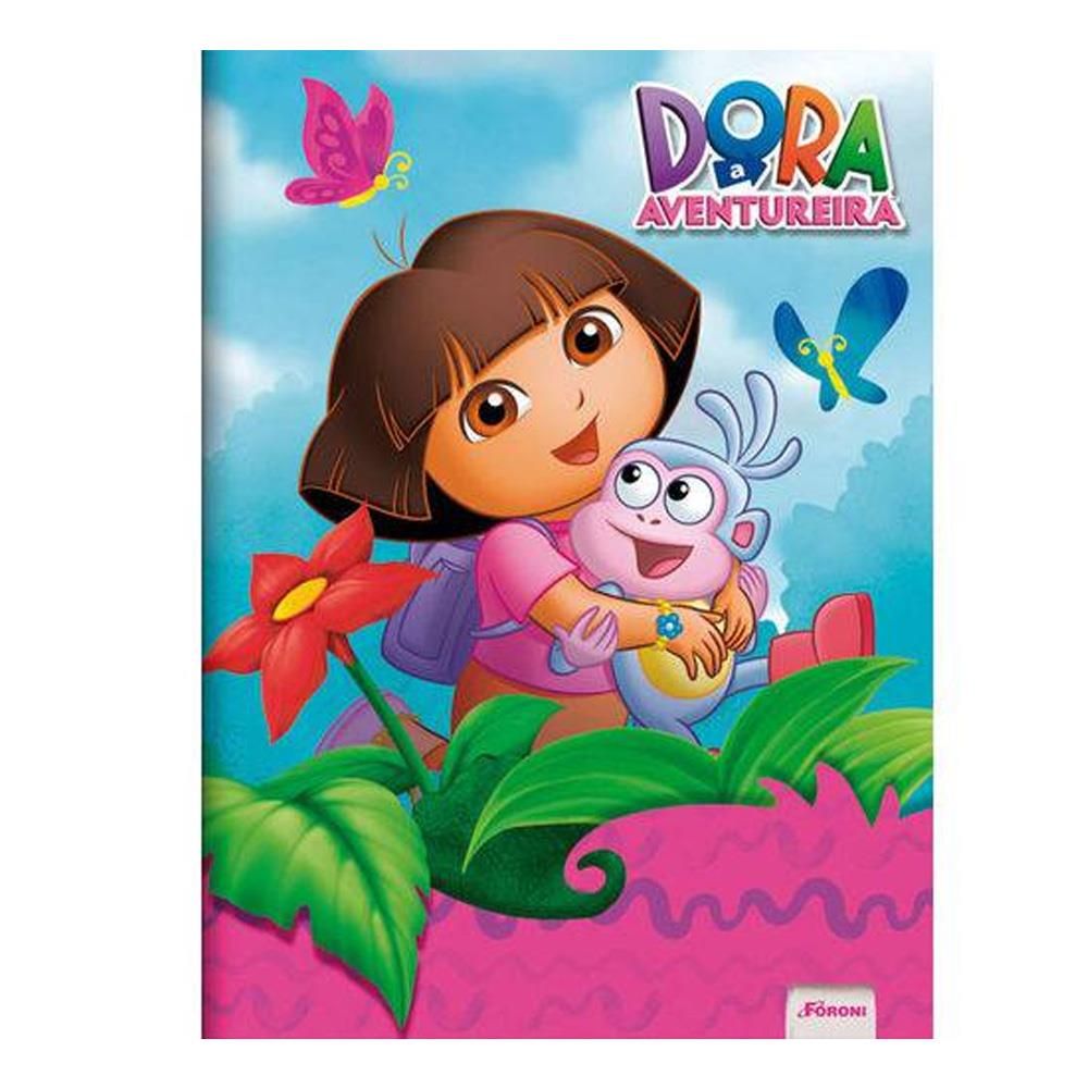 caderno-costurado-14-capa-dura-96-folhas-dora-aventureira-foroni caderno-costurado-14-capa-dura-96-folhas-dora-aventureira-foroni