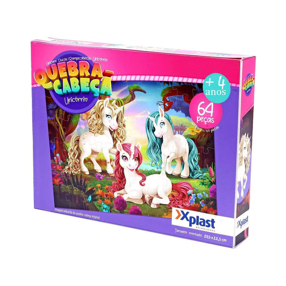 Nivalmix-Quebra-Cabeca-Unicornio-64-pecas-5001-XPlast-2285588-003 Nivalmix-Quebra-Cabeca-Unicornio-64-pecas-5001-XPlast-2285588-003