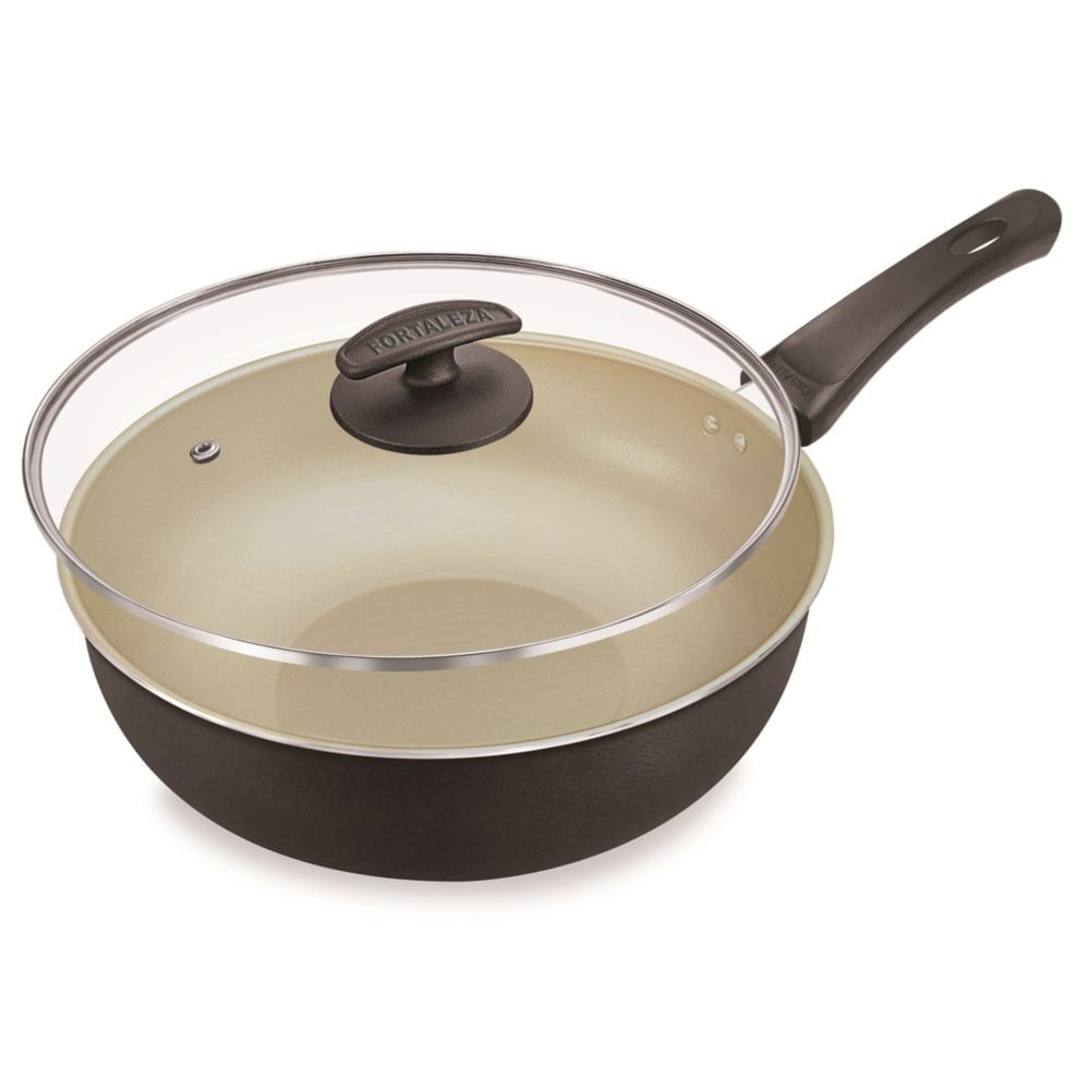 frigideira-wok-28cm-com-tampa-de-vidro-preta-fortaleza frigideira-wok-28cm-com-tampa-de-vidro-preta-fortaleza