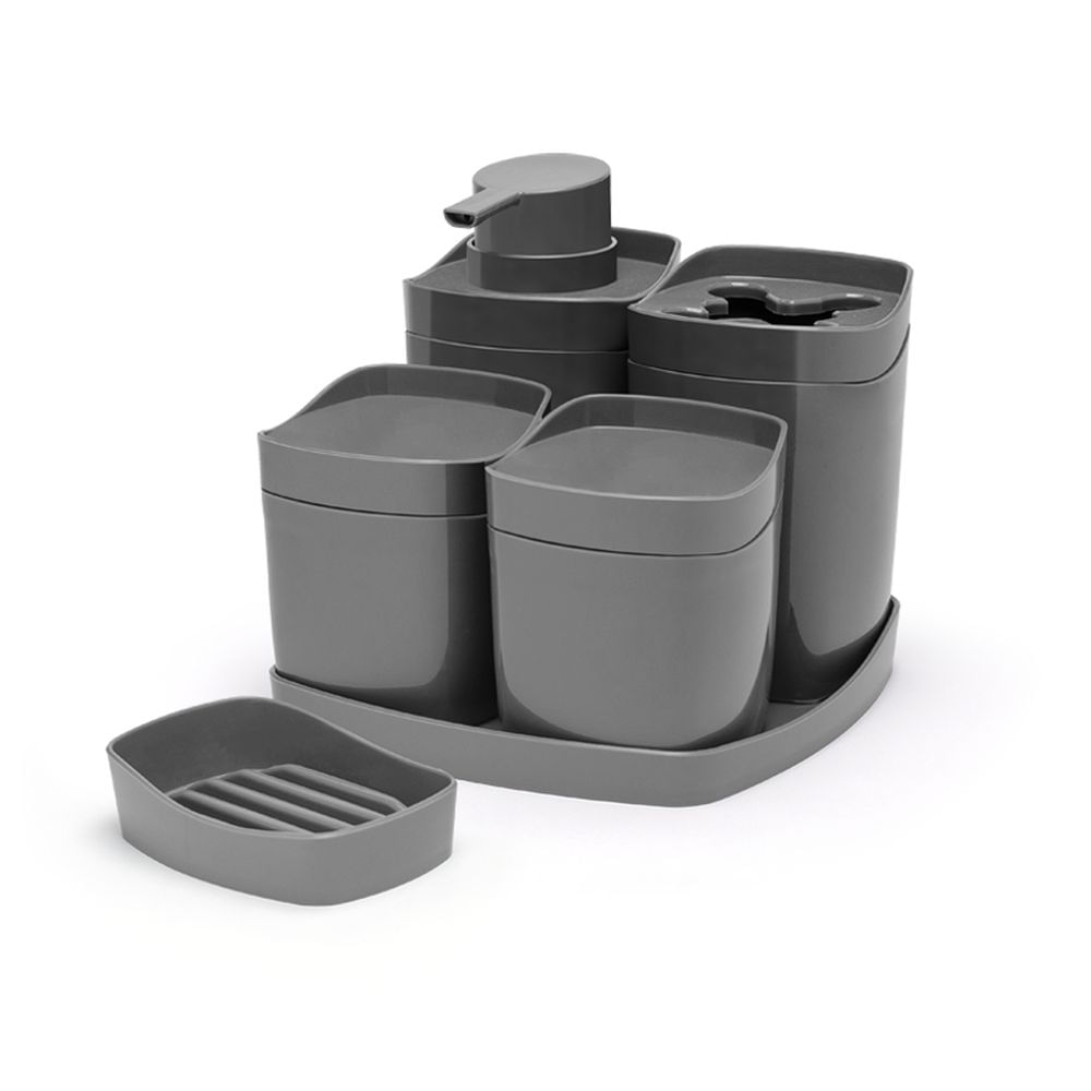 Nivalmix-Kit-Para-Banheiro-5-Pecas-7252-Cinza-Top-Line-2279907 Nivalmix-Kit-Para-Banheiro-5-Pecas-7252-Cinza-Top-Line-2279907