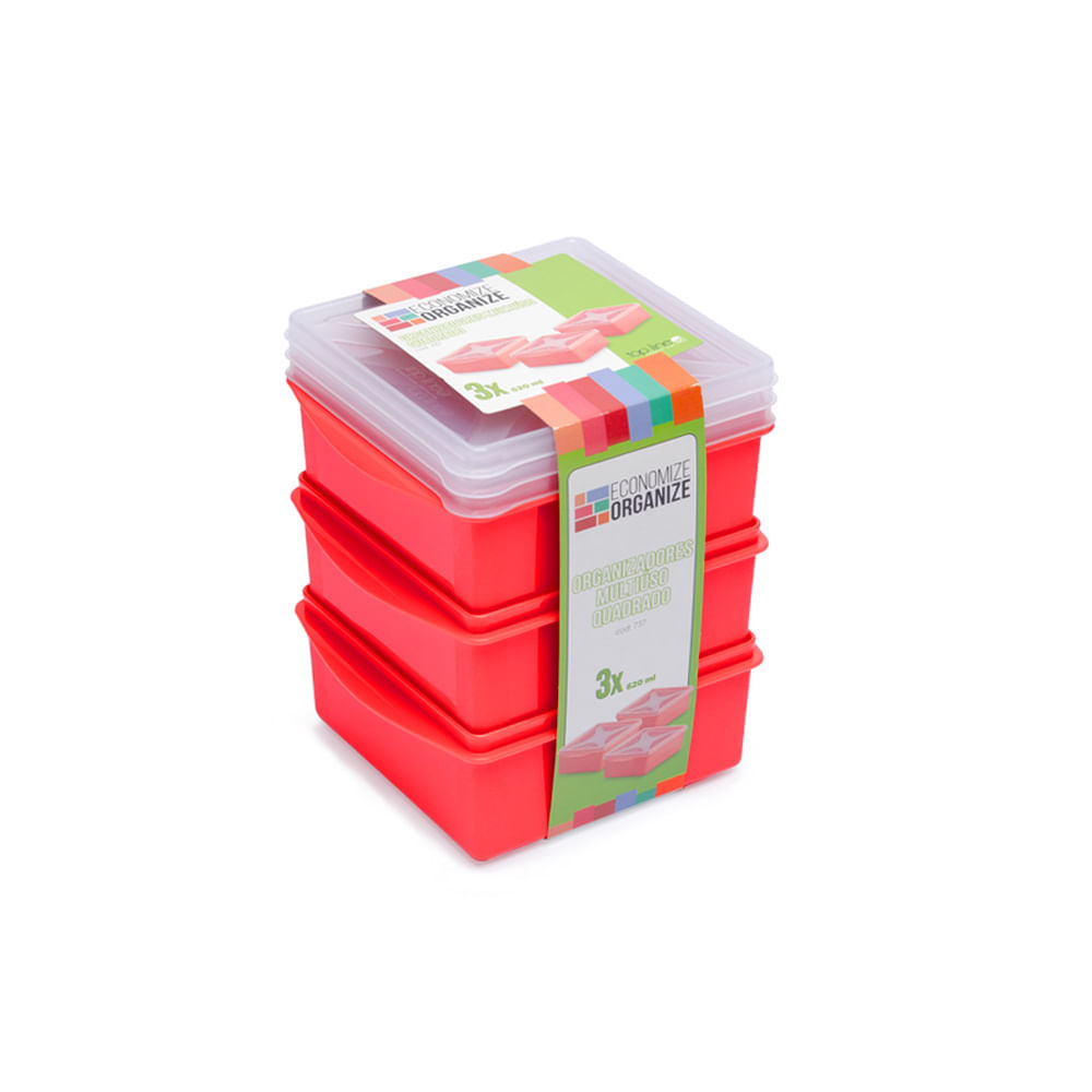 Nivalmix-Organizadores-Multiuso-Quadrado-Vermelho-3pcs-Top-Line-2305777-003 Nivalmix-Organizadores-Multiuso-Quadrado-Vermelho-3pcs-Top-Line-2305777-003