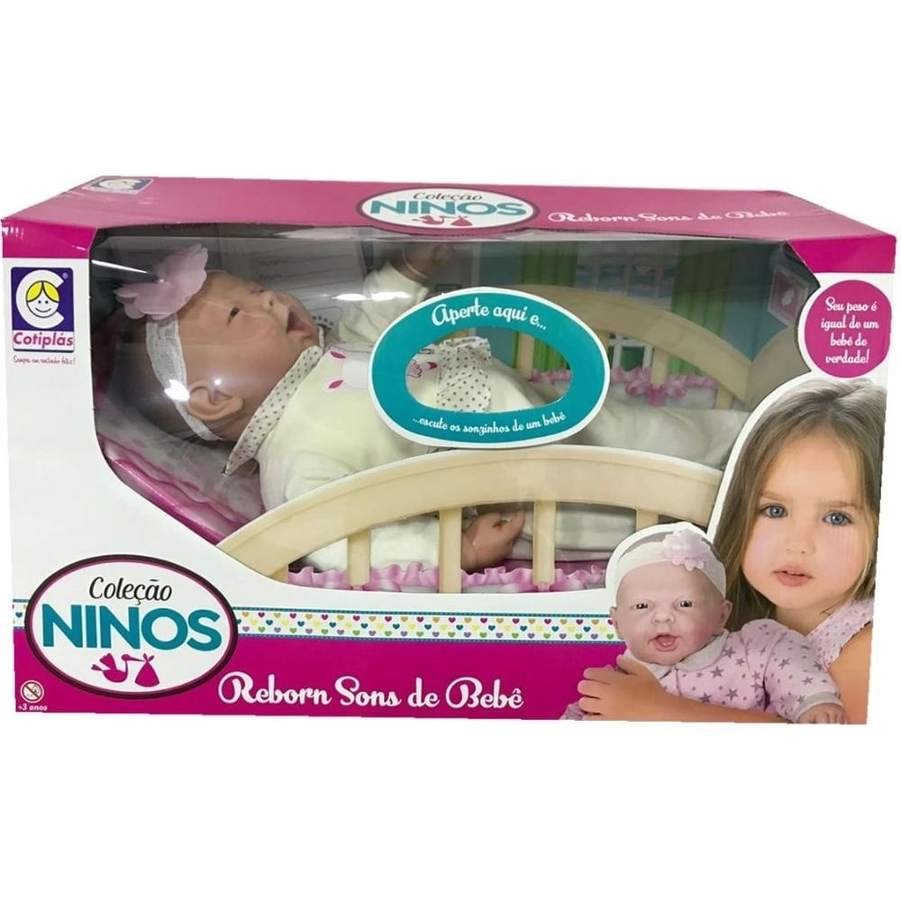 Boneca Bebê - Ninos Reborn - Cotiplás - PBKIDS Mobile