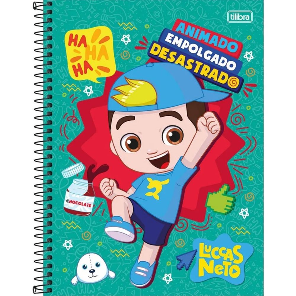 Caderno de Desenho Luccas Neto - Tilibra - nivalmix