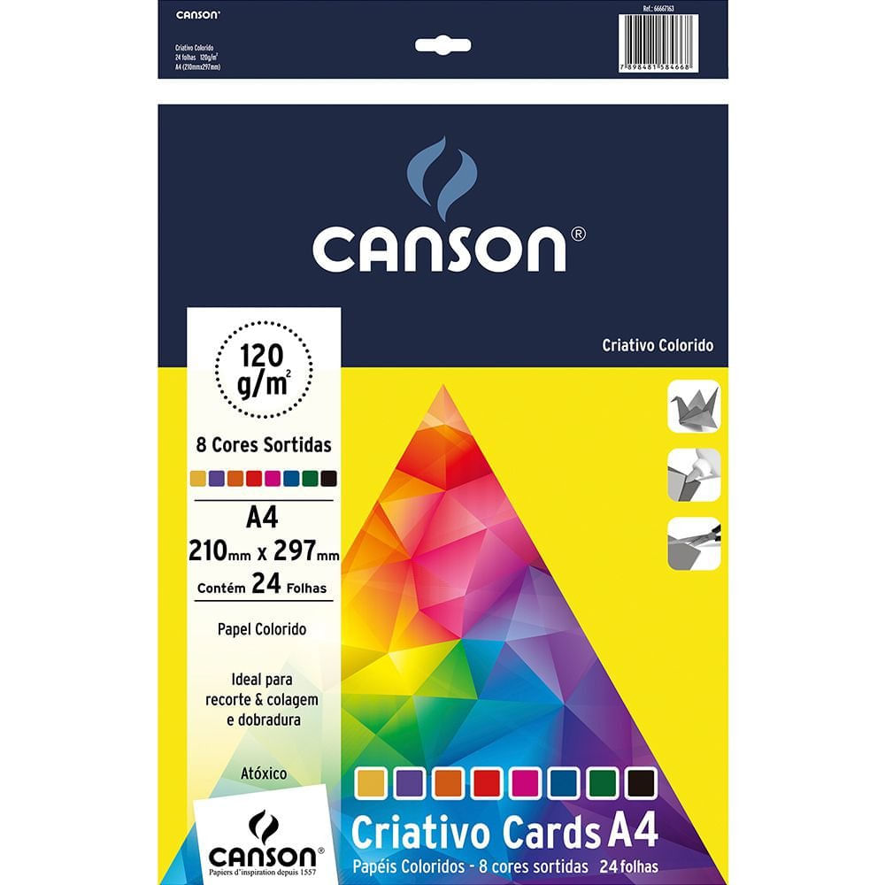 Nivalmix-Bloco-Criativo-Cards-A4-Colorido-120gm-Canson-1405501 Nivalmix-Bloco-Criativo-Cards-A4-Colorido-120gm-Canson-1405501
