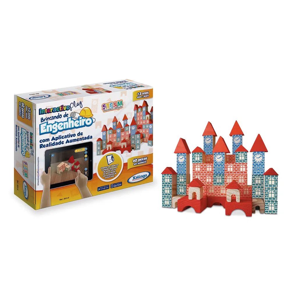 Nivalmix-Brincando-de-Engenheiro-Interactive-Play-60-pcs-Xalingo-2317074 Nivalmix-Brincando-de-Engenheiro-Interactive-Play-60-pcs-Xalingo-2317074