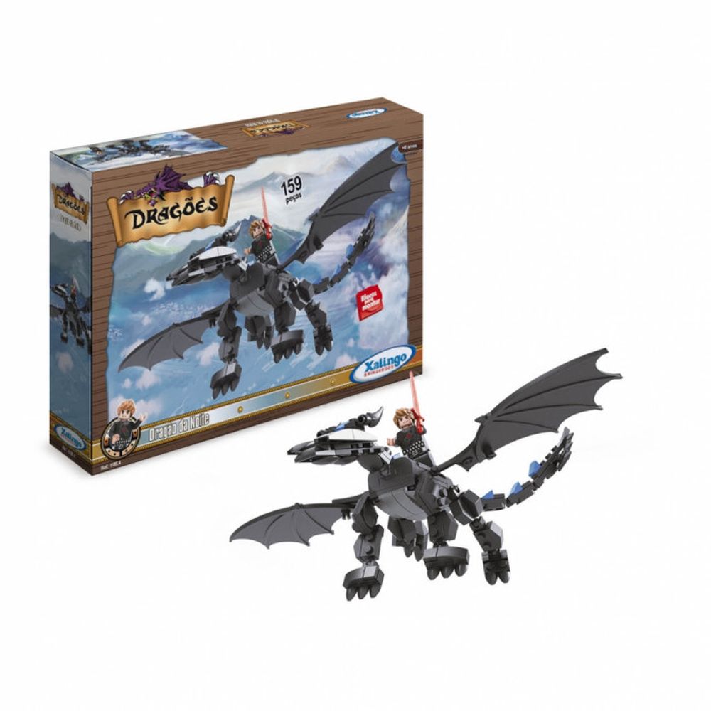 Nivalmix-Bloco-de-Montar-Dragao-da-Noite-159-PCS-Xalingo-2316957 Nivalmix-Bloco-de-Montar-Dragao-da-Noite-159-PCS-Xalingo-2316957